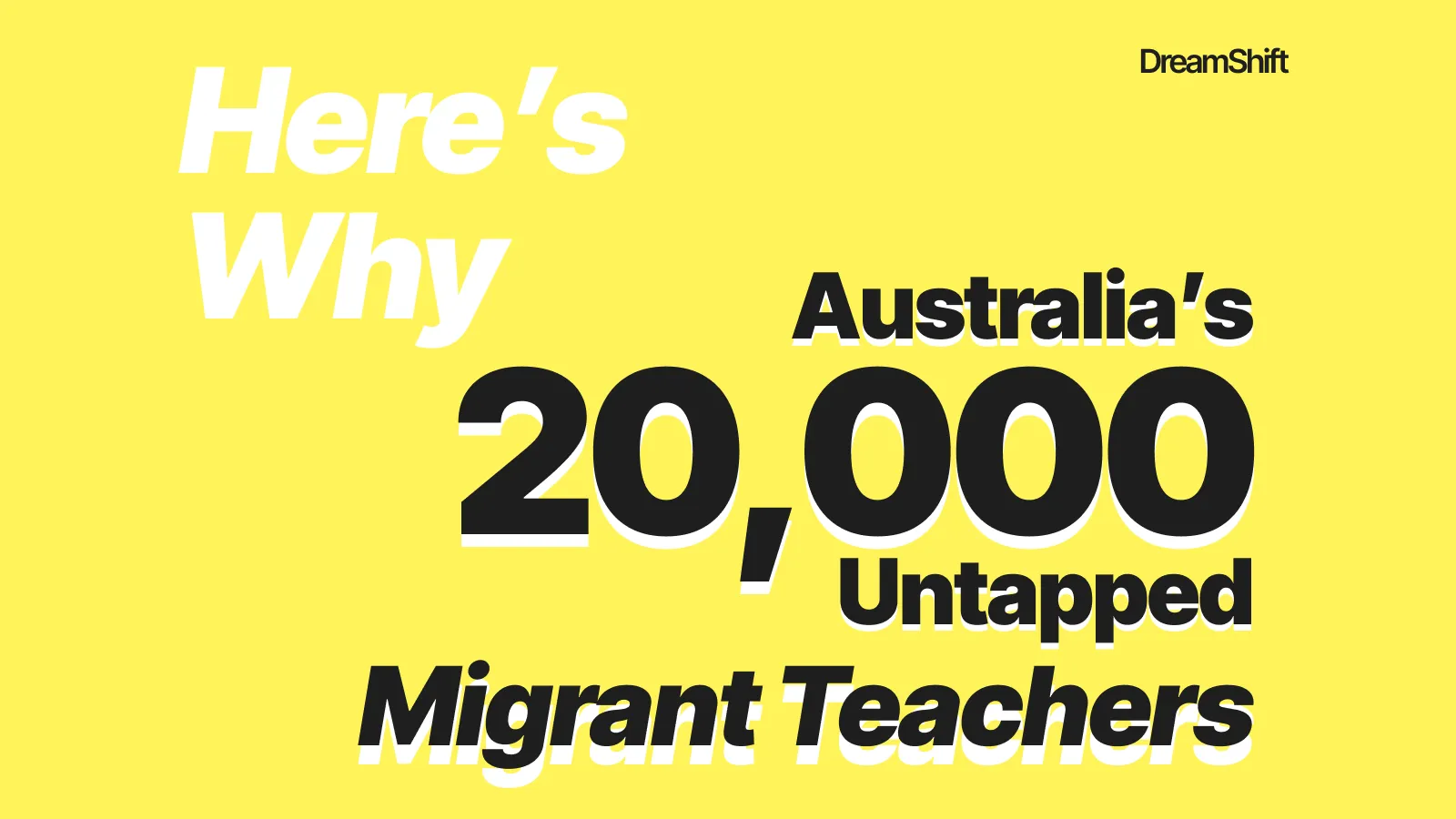 Australia Has 20,000 Migrant Teachers It Isn't Using - Here's Why